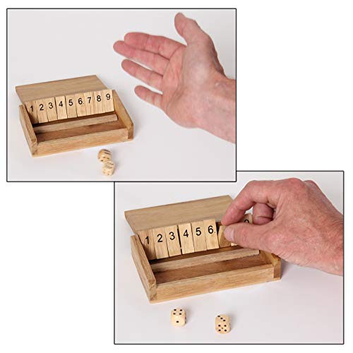 Bartl 108728 Klappenspiel, Shut The Box, Würfelspiel