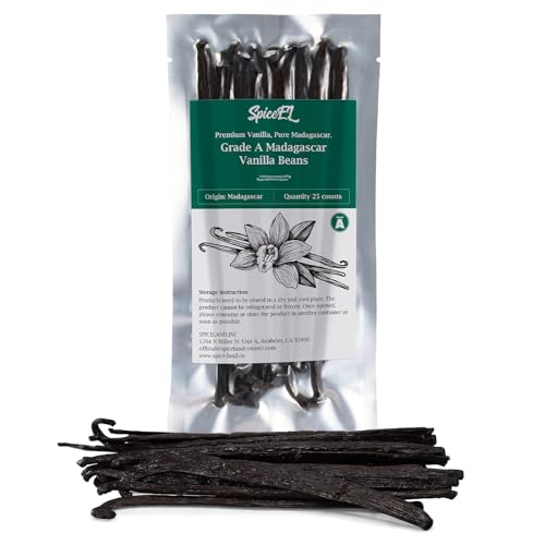 SPICEEL Madagascar Vanilla Beans Grade A Vanilla Pods for Making ...