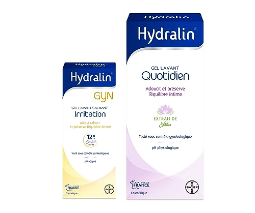 Hydralin® Quotidien Gel lavant intime - Hydrate & préserve la flore intime -400ml + Hydralin® Gyn Gel lavant toilette intime calmant irritation - Période d'inconfort 200ml - Cosmétiques