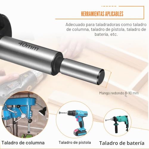 Miniatura 3 de Gueenky 12 Piezas Brocas Forstner Para Madera, 10-50mm Brocas De Taladro Forstner Bit Con Mango Redondo 10 12 15 18 20 22 25 30 35 40 45 50mm Para Madera Dura Blanda