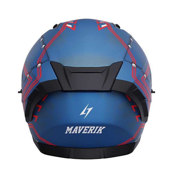 Kask integralny STORMER Blaster Maverik Blue, ECE 22.06, z Pinlockiem 30, blendą przeciwsłoneczną i przystosowaniem do montażu systemu Bluetooth