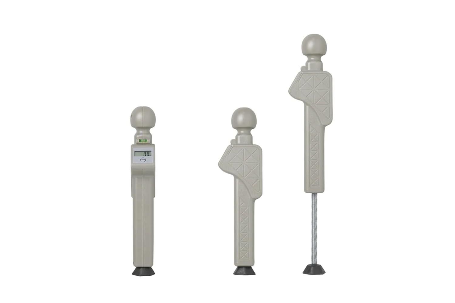ProPlus Báscula Digital de Carga Vertical para Caravana hasta 150 kg, Medidor de Presión de Enganche con Pantalla LCD y Nivel de Burbuja para Remolques, Altura 325-466 mm
