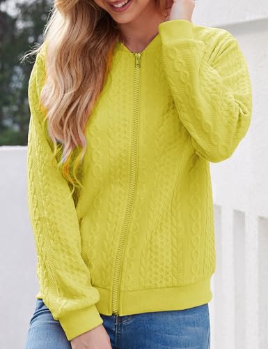 Image of WROLEM Zip Up Sweatshirts for Women Casual Outfits Cardigan Outerwear Trendy Winter Jackets Coat