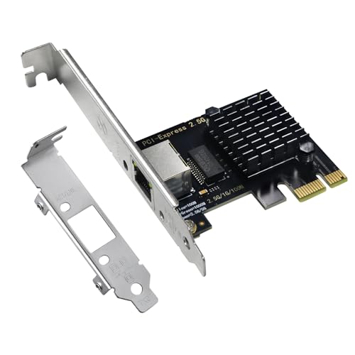 2.5Gb PCIe Network Card with Intel I226-V Chip, 2500M/1000M/100M Network Adapter NIC, PCIe 3.1 X1, PCI Express Gigabit Ethernet Card for Windows 10/11, Linux Kernel 5.16.18/RHEL8.6, VMware ESXi8.0