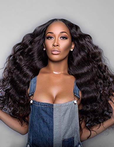 Persephone 13x6 Deep Part Lace Front Human Hair Wigs for Black Women Brazilian Deep Body Wave Lace Front Wigs Human Hair Pre Plucked with Baby Hair Bleached Knots 16 Inch