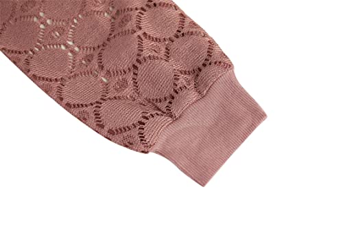 Apbondy Girls Long Sleeve Shirts Casual Crew Neck Lace Loose Blouse Tops4