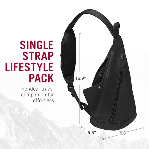 Victorinox Altmont Original Dual-Compartment Monosling - Travel Crossbody Bag for Men & Women - Durable Travel Essential - 7 Liters, Black3