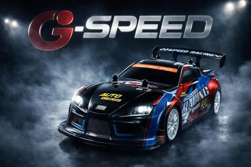Image of RC Drift Car 1 /14 Scale, 4WD Remote Control Racing Car, 20+ MPH High Speed with LED Lights, 2.4GHz Rechargeable Hobby Drift Car, Multi Color RC Car for Boys & Adults