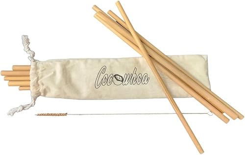 Pajitas de bambú reutilizables Juego de 10 Sin BPA Alternativa ecológica a las pajitas de plástico Popote de bambú resistente y duradero