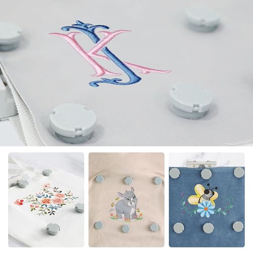 Image of Sew Tech Magnetic Embroidery Hoop for Brother PE900 PE800 SE1900 SE2000 PE770 Innovis 1250 1200 PE700 PE700II PE780D PE750D PC6500 NS2850D NS1250E SE2100Di Embroidery Machine (4 inchx4 inch, SA443M)