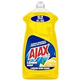 Ajax Ultra Triple Action Liquid Dish Soap, Lemon - 52 Fluid Ounce