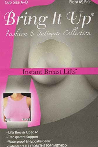 Bring It Up Women's Original Instant Breast Lifts Cup Size A-D, 8 Pair