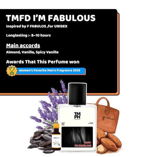 Image of TMPerfumehouse I'm Fabulous EDP for Men & Women | Fresh, Sweet & Long Lasting Perfume Spray | Aromatic, Leather & Vanilla Fragrance | Luxury Gift for Him & Her | TMPH | 50ml