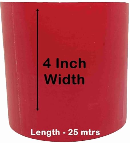 Image of Red Vastu Tape 4 Inch x 25 Meter - Vastu Dosha Correction Tape for Toilet Seat, Negative Entrance, Energy Zone Balancing | Vastu Shastra Remedy for Home & Office