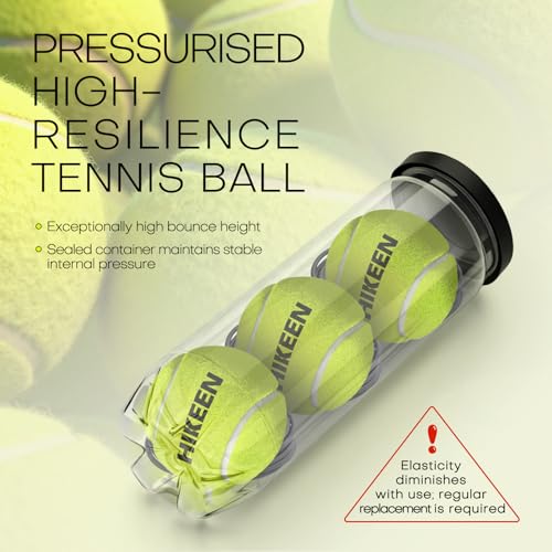 Image of Hikeen Premium Tennis Trainer Rebound with Metal Base,Portable Solo Tennis Trainer Set with 3 Highly Elastic String Balls,Tennis Practice Equipment for Adult Kids an Beginners