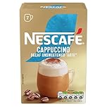 NESCAFÉ Cappuccino Decaf Instant Coffee 7 Sachets, 100percent Responsibly Sourced Coffee Pack of 1
