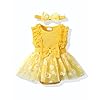 Renotemy Newborn Baby Girl Lace Romper Infant Summer Boho Flower Tulle Dress Party Gifts Newborn Photography Outfits