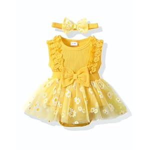 Renotemy Newborn Baby Girl Lace Romper Infant Summer Boho Flower Tulle Dress Party Gifts Newborn Photography Outfits
