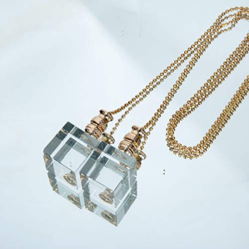 Image of Ceiling Fan Pull Chain, Fan Pulls Set with Connector, 2 Pack Crystal Clear Cube Fan Pull Extension for Light Fan Chain