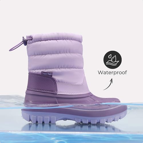 DREAM PAIRS Boys Girls Snow Boots Water-Resistant Outdoor Warm Cozy Anti-Slip Mid Calf Faux Fur Lining Winter Shoes for Toddler/Little/Big Kids3