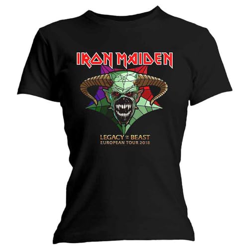 Rock Off officially licensed products Iron Maiden Legacy of The Beast Tour Skinny Fit T Shirt M Black