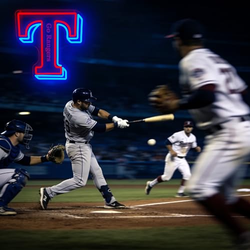 Image of Baseball Neon Sign for Wall Decor Dimmable Baseball Team Neon Light for Man Cave Birthday Gifts for Fans Led Sport Sign for Sport Bar Club Party Garage Boys Bedroom Decor Art Size 13.7 * 12.9(FMA089)