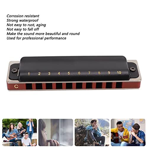 FOLOSAFENAR Harmonica 10 Trous, résistance à la Corrosion Harmonica à tonalité précise Orgue à Bouche Étanche Son Plus Complet pour Jouer(Le Noir) - Les Beatles, Paul McCartney, John Lennon, RIngo Starr, George Harrison FOLOSAFENAR Harmonica 10 Trous, résistance à la Corrosion Harmonica à tonalité précise Orgue à Bouche Étanche Son Plus Complet pour Jouer(Le Noir) – Image 3