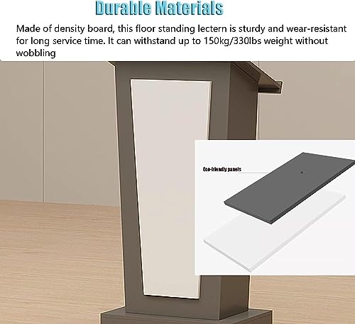 Púlpitos de madera maciza con acabado moderno para salas de conferencias 4