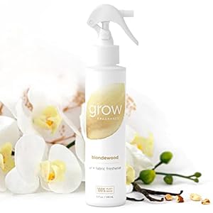 Grow Fragrance – Certified Non Toxic, 100% Plant Based Fabric and Room Air Freshener Spray. Made with All Natural Essential Oils – Blondewood Scent – Great Deodorizer Odor Eliminator