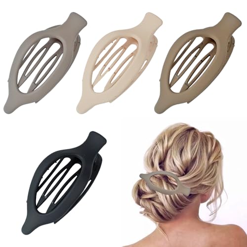 Set de 4 pinzas de pelo multicolor mate miniatura 1