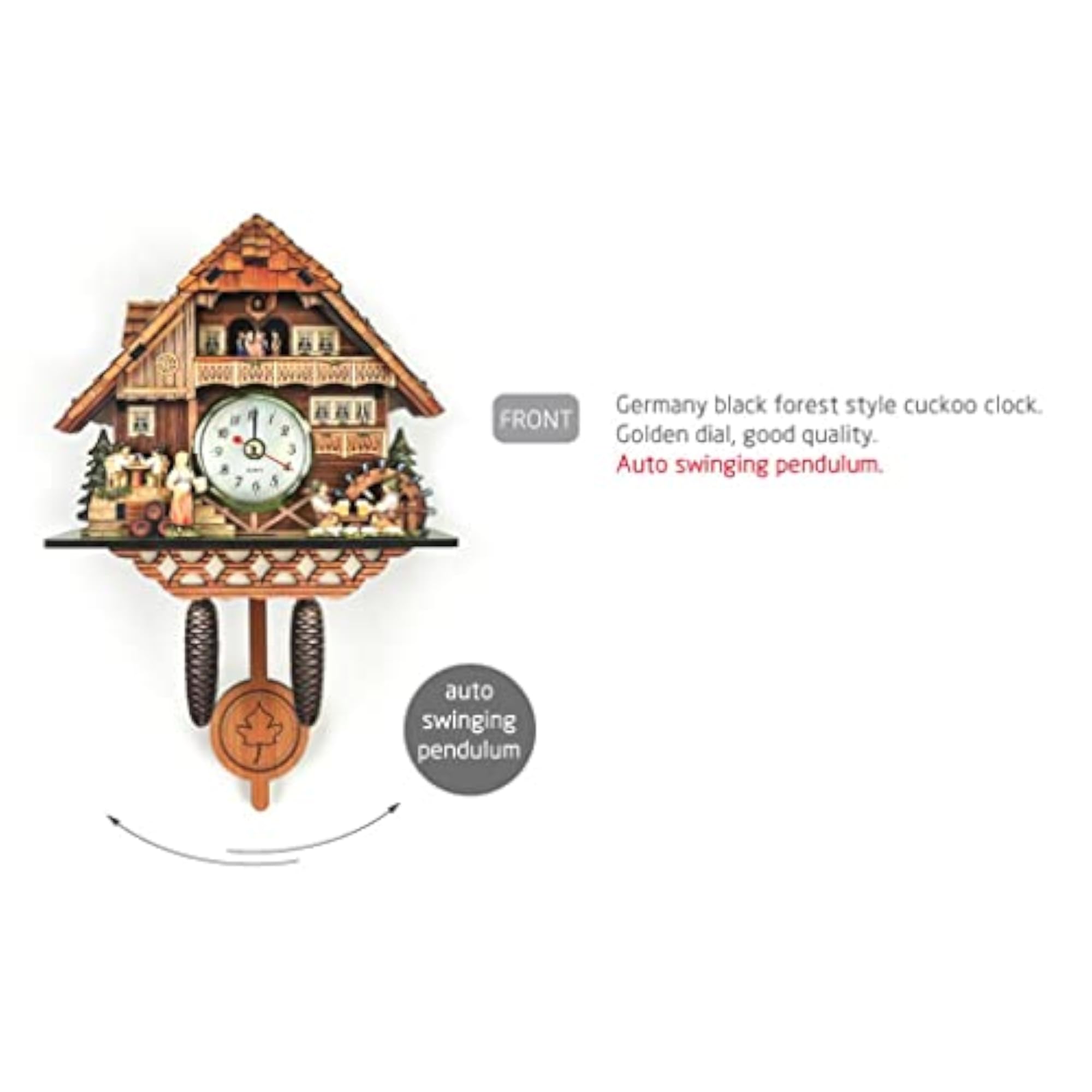 Worldcare Antique Cuckoo Wall Clock Wooden Decor