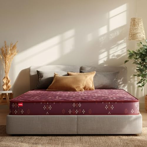 Image of Kurlon Teensy Ortho Mattress | Soft Foam Quilted Top | Firm Feel Mattress | Back Support | EPE Foam | Spinal Alignment | Queen | 75X66X4 | 2 Years Warranty