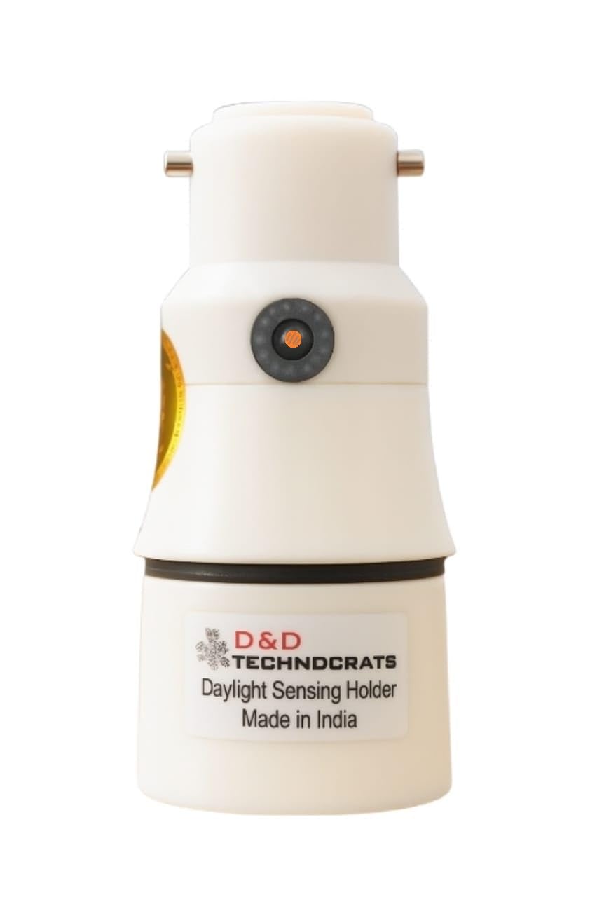 Day and Night Sensor with Strong ABS Plastic Holder for Bulb at Out Door, with Light Sensor, no Bend, no Setting, no Installation Required Easy to Plug and Play, detects Evening and Morning