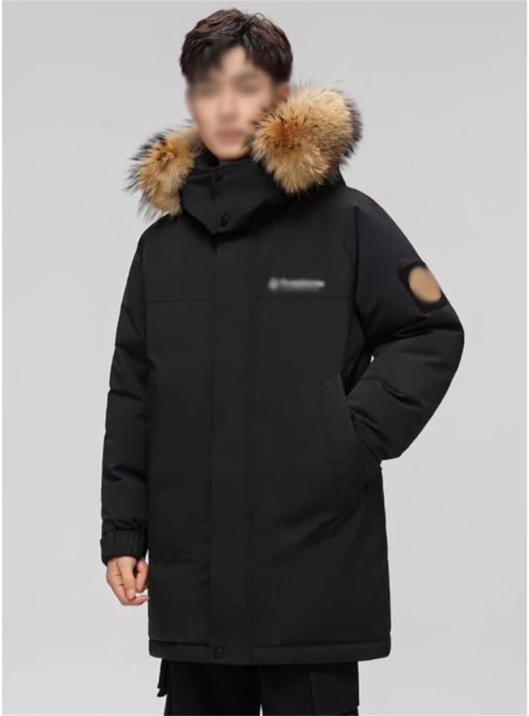 VIDI Gags To Overcome The Coat Men Long Down Jacket Big Hair Collar Winter Thickening