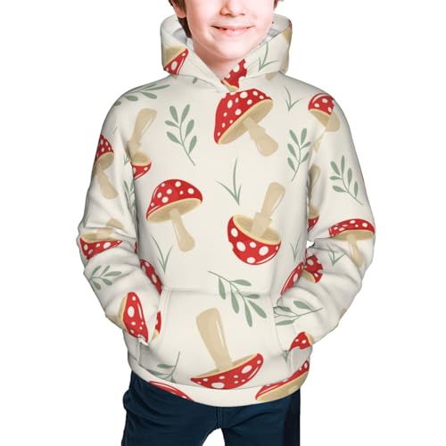 Cartoon Flat Mushrooms Kid Hoodies Boys Sweatshirts Girls Pullover with Pocket3