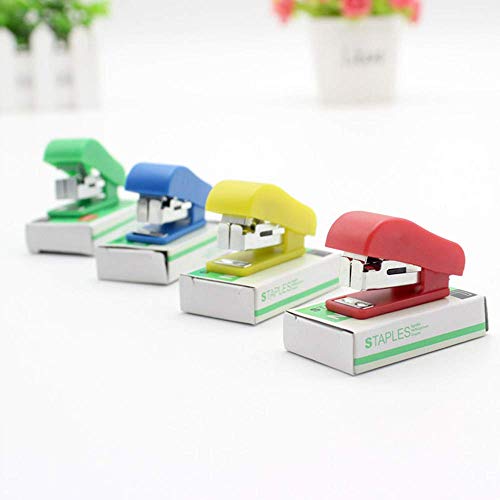 10 Set Mini Office Stapler With 10# Staples, Small Hand Stapler Portable Desktop Stapler Student Stapler #TOP6