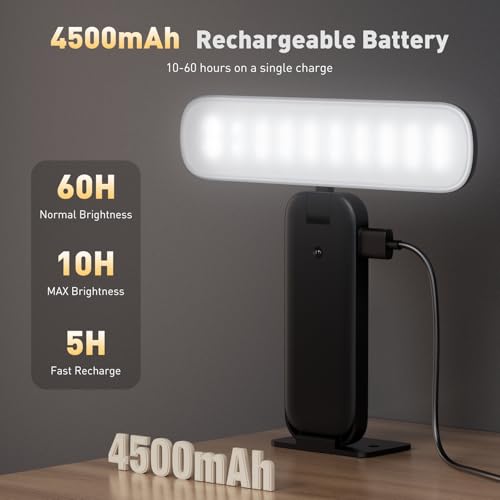 NARUNDREN 2 Pack Picture Lights for Wall, Rechargeable LED Picture Light Battery Operated with Remote, Dimmable Poster Light for Paintings, Portraits, Art Frames, Display Lighting for Wall Decor,Black