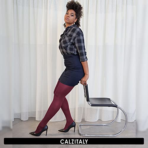 Image of CALZITALY Plus Sizes Anti-Chafing Opaque Tights | 60 DEN | L - 4XL | Black | Italian Hosiery