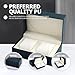 HEALEEP Advanced Pu Leather Watch Storage Box and Bracelet Case for Couples, Fashion Jewelry Container with Flip Cover, Compact Display Case for Travel and Daily Use