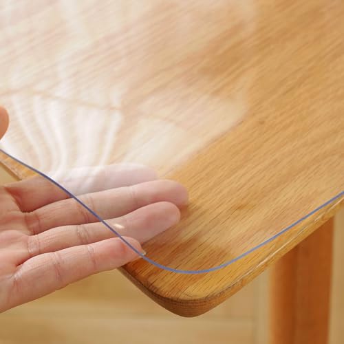 Yueboa テーブルクロス 透明 60x160cm 厚さ1mm PVC テーブルマット 長方形 ビニール PVC製 デスクマット 矩形 テーブルカバー 防水 汚れ防止 撥水加工 はカスタマイズ可能です