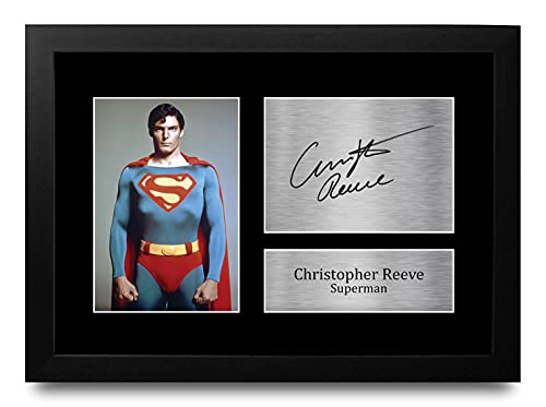 HWC Trading Christopher Reeve A4 Enmarcado Regalo De Visualización De Fotos De Impresión De Imagen...