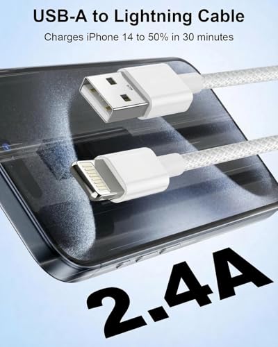 iPhone Ladekabel, Lightning Kabel 1M 2Pack[Apple MFi Zertifiziert], Schnellladekabel iPhone Kabel Nylon Ladekabel iPhone USB Lightning Kabel für iPhone 14 13 12 11 Pro Max/Mini/XS/8/7/6/5/SE,iPad