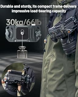 PUKOKO Clip per Zaino Della Fotocamera,Clip per Tracolla Della Fotocamera,Sistema di Sgancio Rapido Della Fotocamera con Fori a vite da 1/4'' per DSLR、Fotocamere Sportive