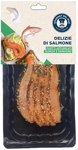 Salmone Norvegese Affumicato Taglio Sashimi Premium con Quinoa e Papavero