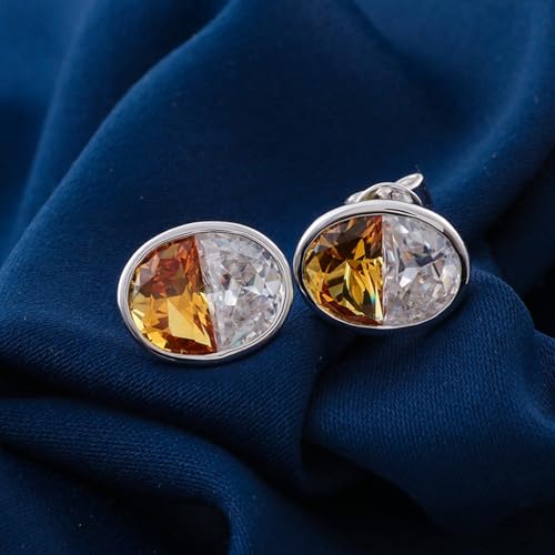 Boucles d'oreilles en or blanc et moissanite pour mariée d'exception
