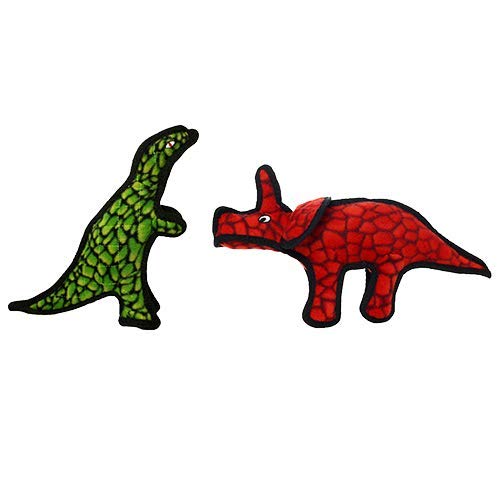 TUFFY - Worlds Tuffest Soft Dog Toy - Dinosaur TRex - Squeakers - Multiple Layers Made Durable Strong