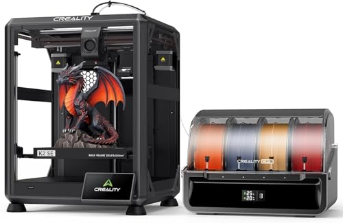 Creality K2 SE Combo 3D Printer Support Multicolor Printing with CFS 500mm/s High-Speed Printing Auto Leveling Vibration Control Compact Desktop Upgrate 3D Printer Print Size 220x215x245mm