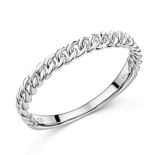 Bague aspect chaîne argent 925 MATERIA cadeau femme idéal