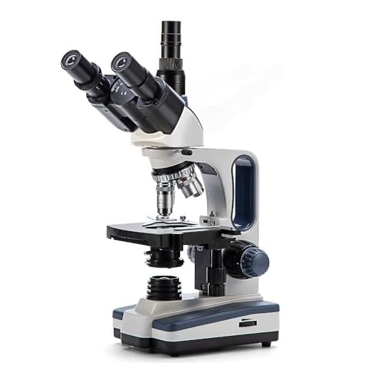 Swift SW350T 40X-2500X Magnification, Siedentopf Head, Research-Grade Trinocular Compound Lab Microscope with Wide-Field 10X and 25X Eyepieces, Mechanical Stage, Abbe Condenser, Camera-Compatible