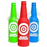 GoSports Outdoors Blast Bottles – 3 Pack – Shatterproof Bottle Shooting Targets with Rope for Firearm Target Practice, Great for Indoor & Outdoor Gun Ranges